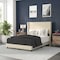 Flash Furniture Beige Queen Platform Bed with Headboard YK-1078-BEIGE-F-GG - alternate 1